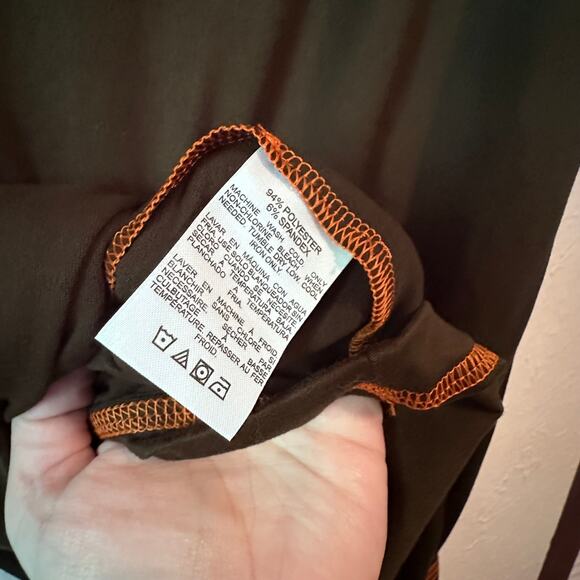 CHAMPION Performance Brown Orange Men's Shirt ~ Cleveland Browns Colors ~ Medium - Picture 7 of 7